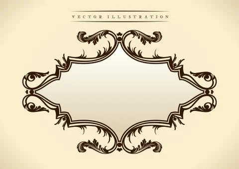 Pattern in Baroque style. Vintage frame Stock Illustration