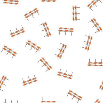 Pattern barrier guard rails cartoon vector 스톡 일러스트