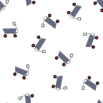 Pattern barrow wheelbarrow cartoon vector Stock Illustration