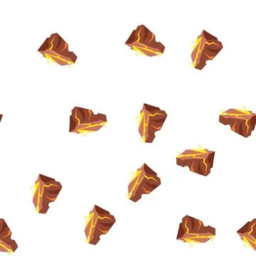 Pattern basalt lava platform cartoon vector Stock Illustration