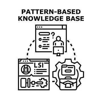 Pattern based knowledge base system development process Stock Illustration