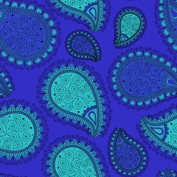 Pattern based on traditional Asian elements Paisley イラスト素材