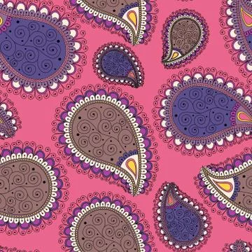 Pattern based on traditional Asian elements Paisley 스톡 일러스트