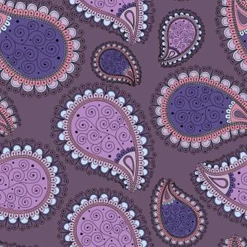 Pattern based on traditional Asian elements Paisley Stock Illustration