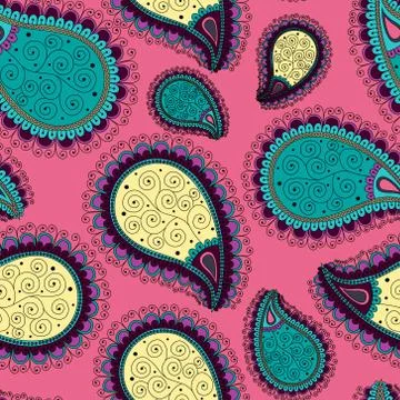 Pattern based on traditional Asian elements Paisley Illustrazione stock