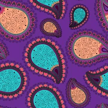 Pattern based on traditional Asian elements Paisley Stock Illustration