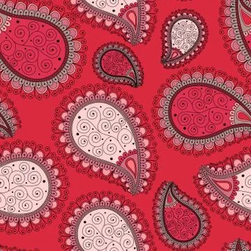 Pattern based on traditional Asian elements Paisley Stock Illustration