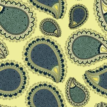 Pattern based on traditional Asian elements Paisley Illustrazione stock