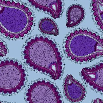 Pattern based on traditional Asian elements Paisley Illustrazione stock