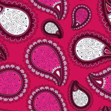 Pattern based on traditional Asian elements Paisley Stock Illustration