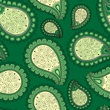 Pattern based on traditional Asian elements Paisley Stock Illustration