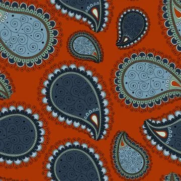 Pattern based on traditional Asian elements Paisley Illustrazione stock