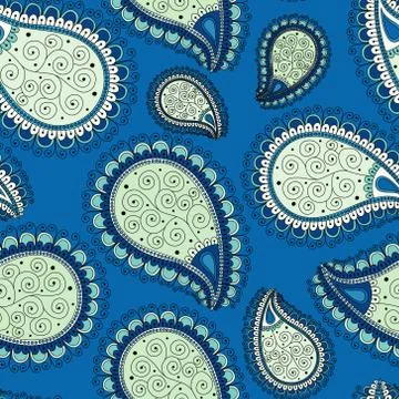 Pattern based on traditional Asian elements Paisley Illustrazione stock
