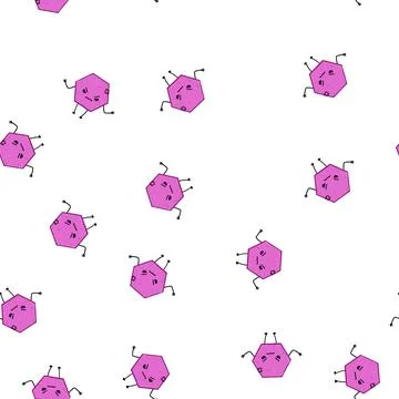Pattern basic geometric shape character cartoon vector Stock Illustration