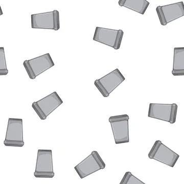 Pattern basket trash bin garbage cartoon vector Stock Illustration