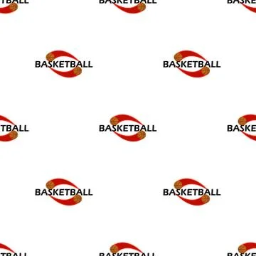 Pattern basketball text Stock Illustration