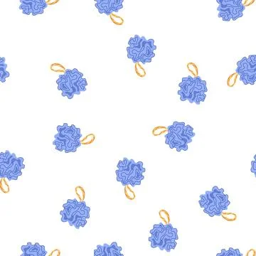 Pattern bath loofah shower cartoon vector Illustrazione stock