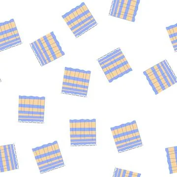 Pattern bath shower curtain cartoon vector Stock Illustration