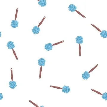 Pattern bathroom loofah shower cartoon vector Illustrazione stock