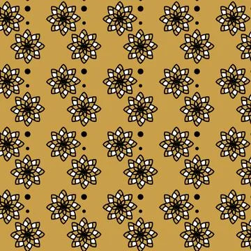 Pattern batik floral art template design Illustrazione stock