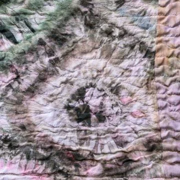 Pattern on batik pieces of patchwork cloth Foto stock