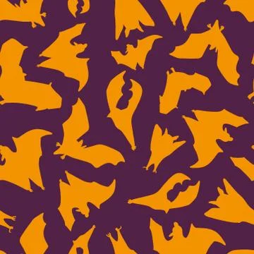 Pattern of bats.S Design for Halloween. vector Stock Illustration