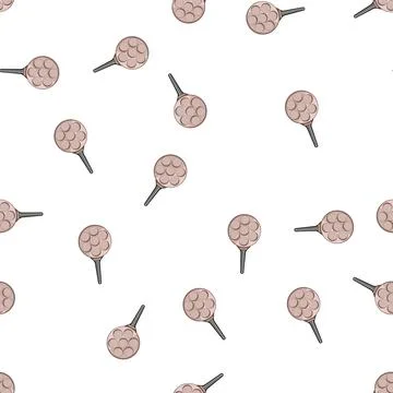 Pattern batter mini pancake pan cartoon vector Stock Illustration