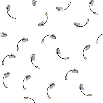 Pattern battery book light cartoon vector Illustrazione stock