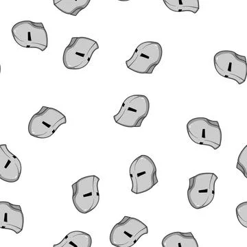 Pattern battle knight helmet cartoon vector Stock Illustration