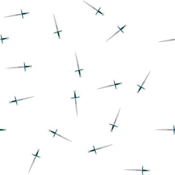 Pattern battle medieval sword cartoon vector Stock Illustration