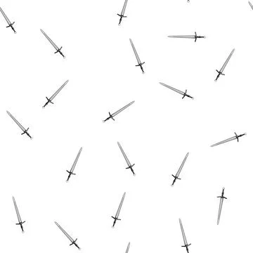 Pattern battle medieval sword cartoon vector Stock Illustration