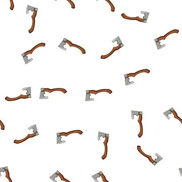 Pattern battle viking axe cartoon vector 스톡 일러스트