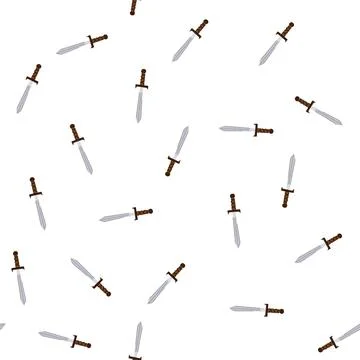 Pattern battle viking sword cartoon vector Stock Illustration