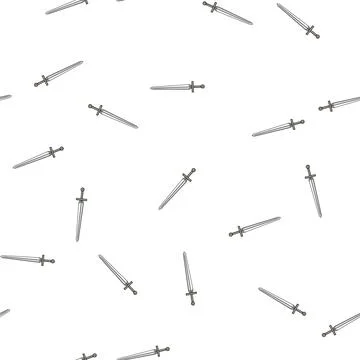 Pattern battle viking sword cartoon vector Stock Illustration