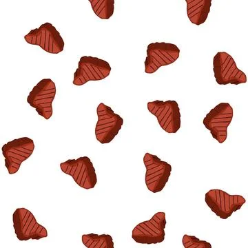 Pattern bbq steak grill cartoon vector 스톡 일러스트