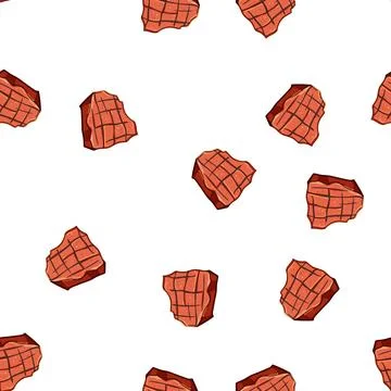Pattern bbq steak grill cartoon vector 스톡 일러스트