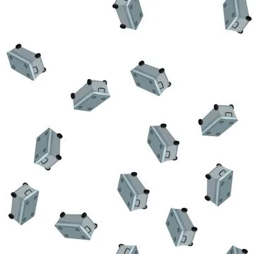 Pattern beach cooler box cartoon vector Illustrazione stock