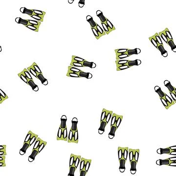 Pattern beach flippers cartoon vector Stockillustratie
