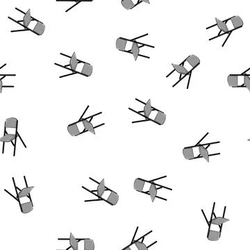 Pattern beach folding chair cartoon vector Stock Illustration