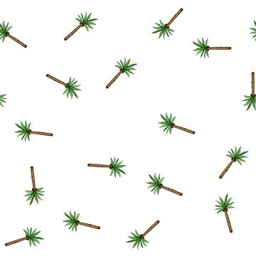 Pattern beach palm coconut cartoon vector Stock Illustration