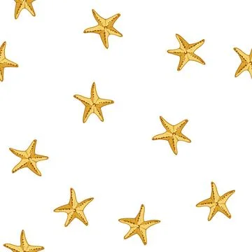 Pattern beach sea star cartoon vector Stockillustratie