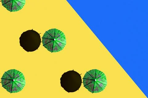 Pattern of beach umbrellas. Summer vocation concept. Foto stock