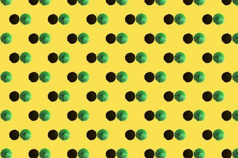 Pattern of beach umbrellas. Summer vocation concept. Stock Photos