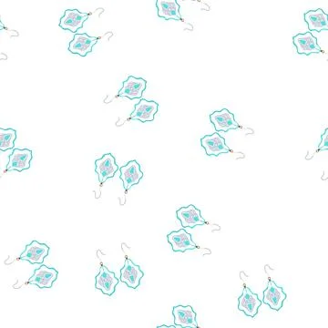 Pattern beadwork boho earrings cartoon vector Stock Illustration