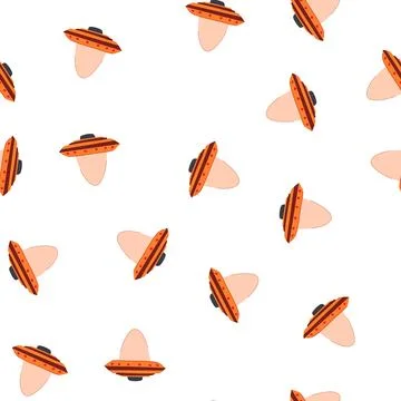 Pattern beam ufo ship cartoon vector 库存插图