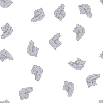 Pattern bean bag chair grey flexible soft furniture drawing Stock Illustration