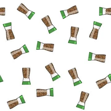 Pattern beans coffee jar cartoon vector 库存插图