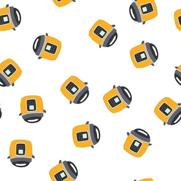 Pattern beans slow cooker cartoon vector 스톡 일러스트