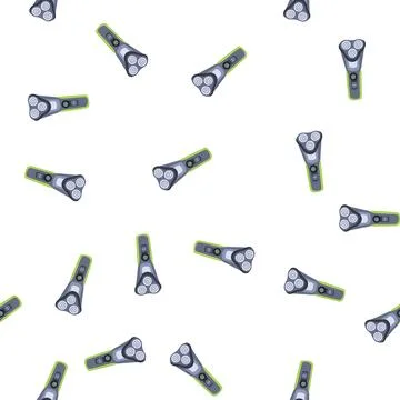 Pattern beard shaver electric cartoon vector Stock Illustration