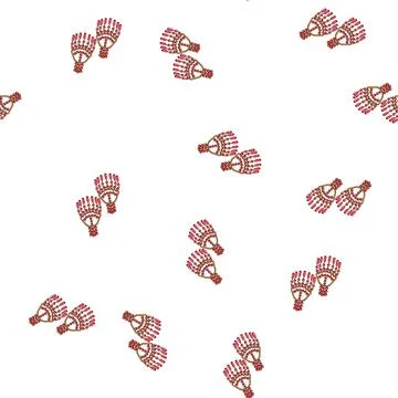 Pattern beautiful boho earrings cartoon vector 库存插图